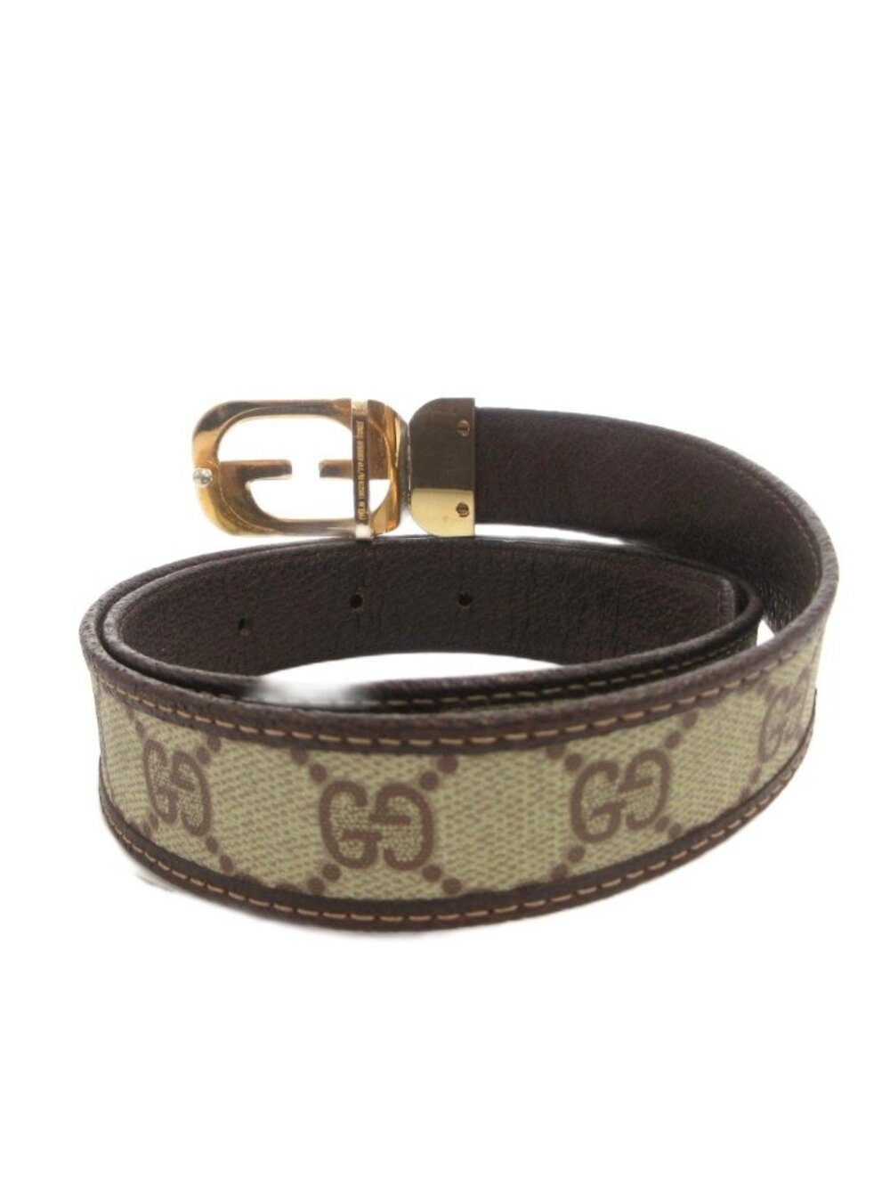 Gucci Belt GG Canvas Leather Brown - Picture 2 of 7